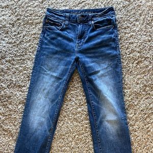 American Eagle men’s Ne(x)t Level Flex dark blue jeans, size 28x30